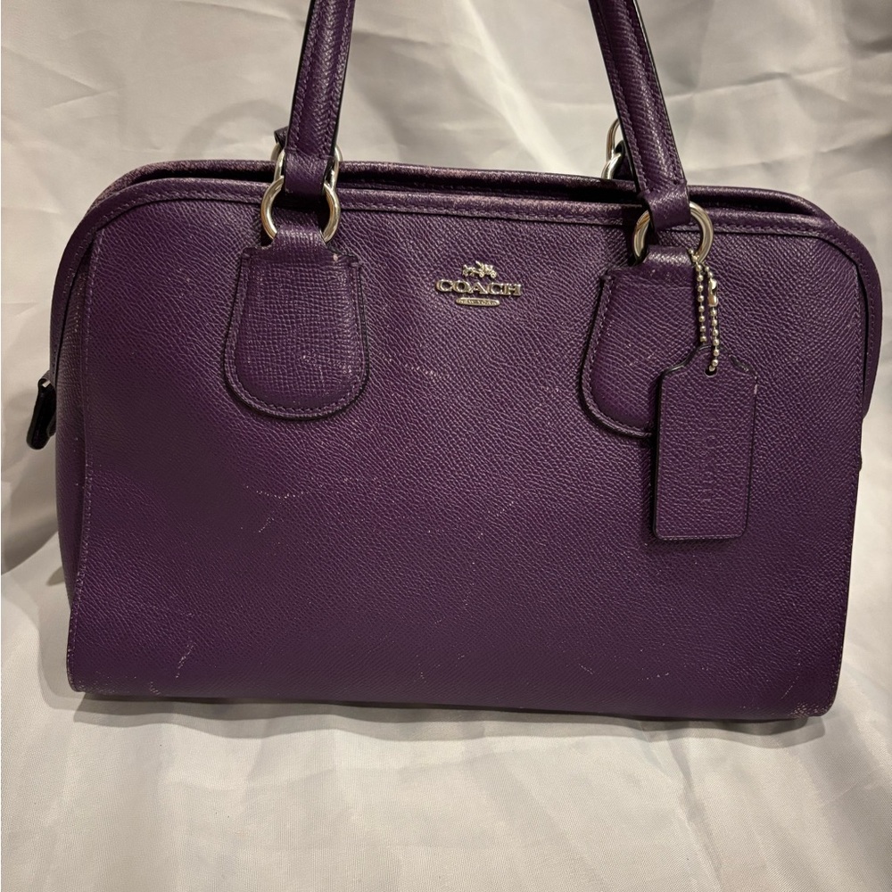 Coach Purple Leather Bag